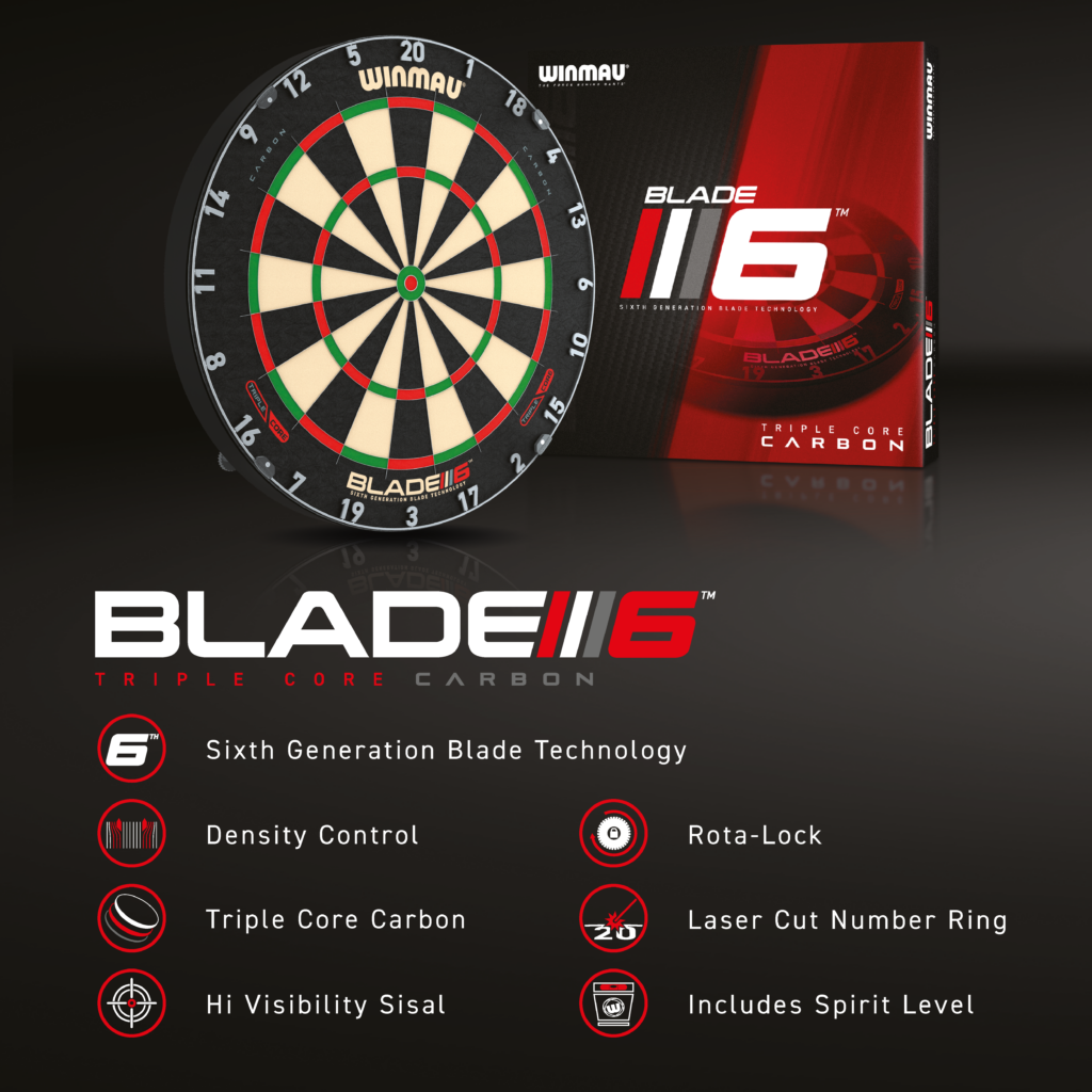 Winmau Blade 6 Triple Core dartbord Mijn